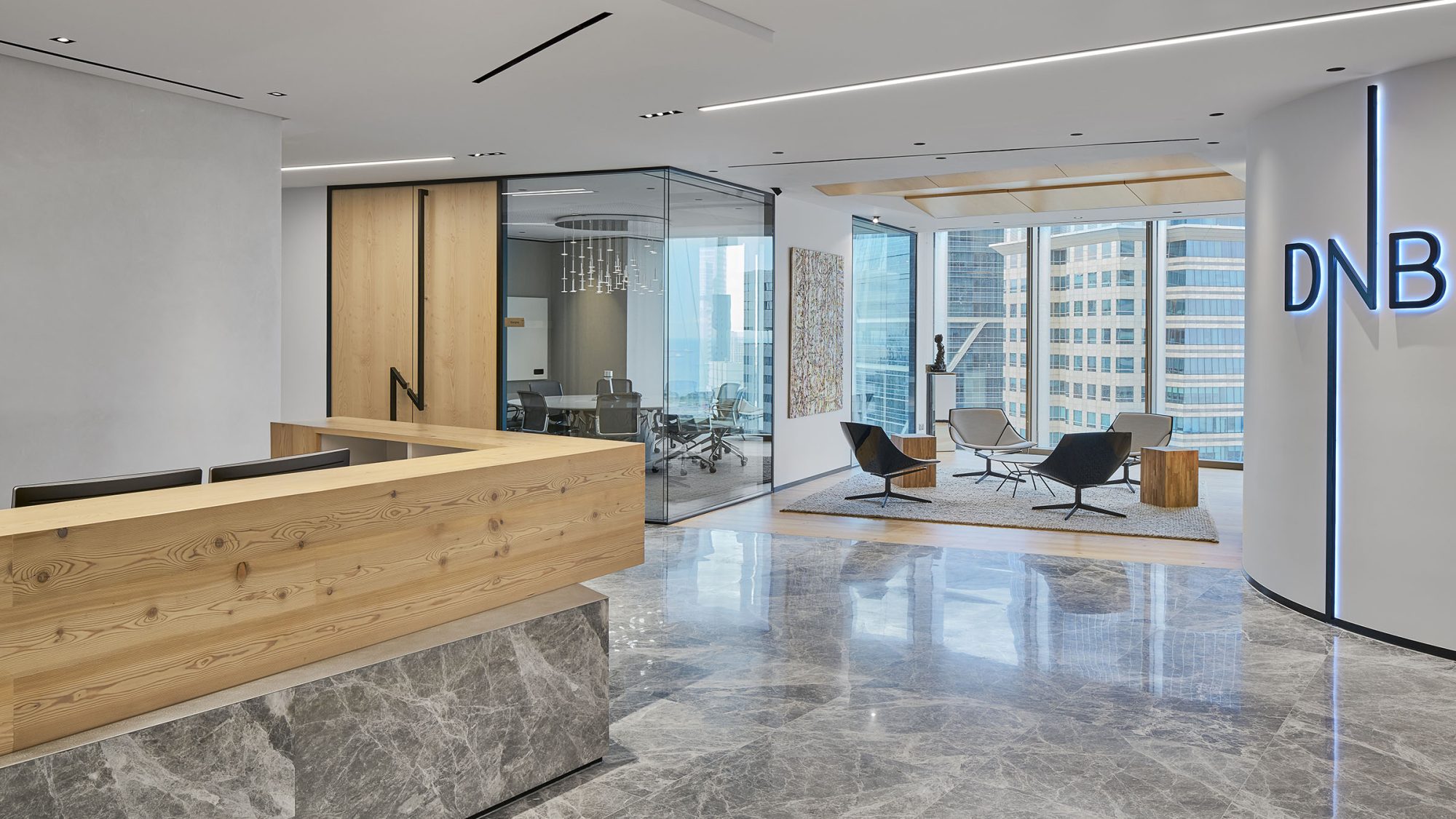 DNB workplace design by M Moser Associates in Singapore.