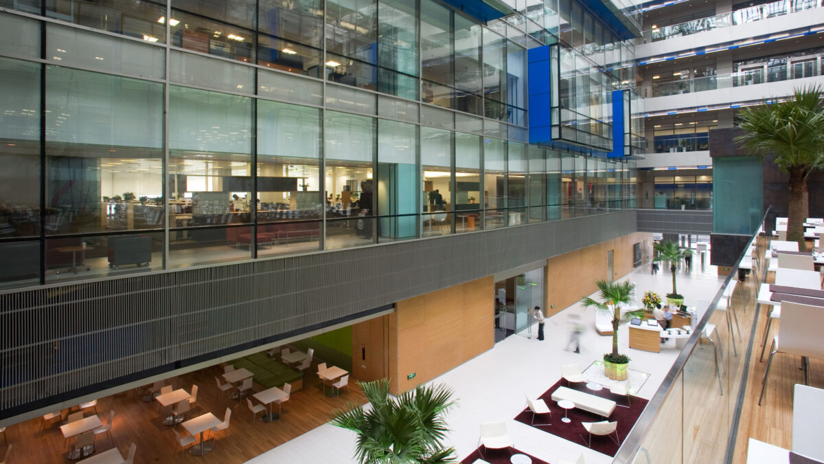 view of floors and canteen area on ground floor