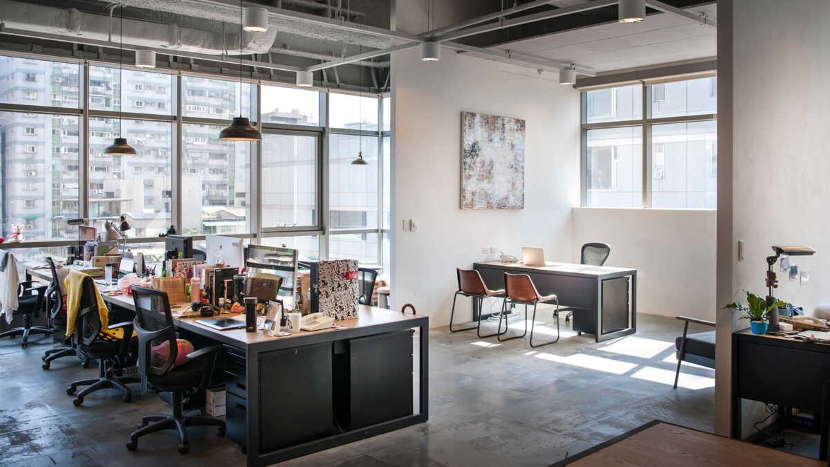 desks and working area