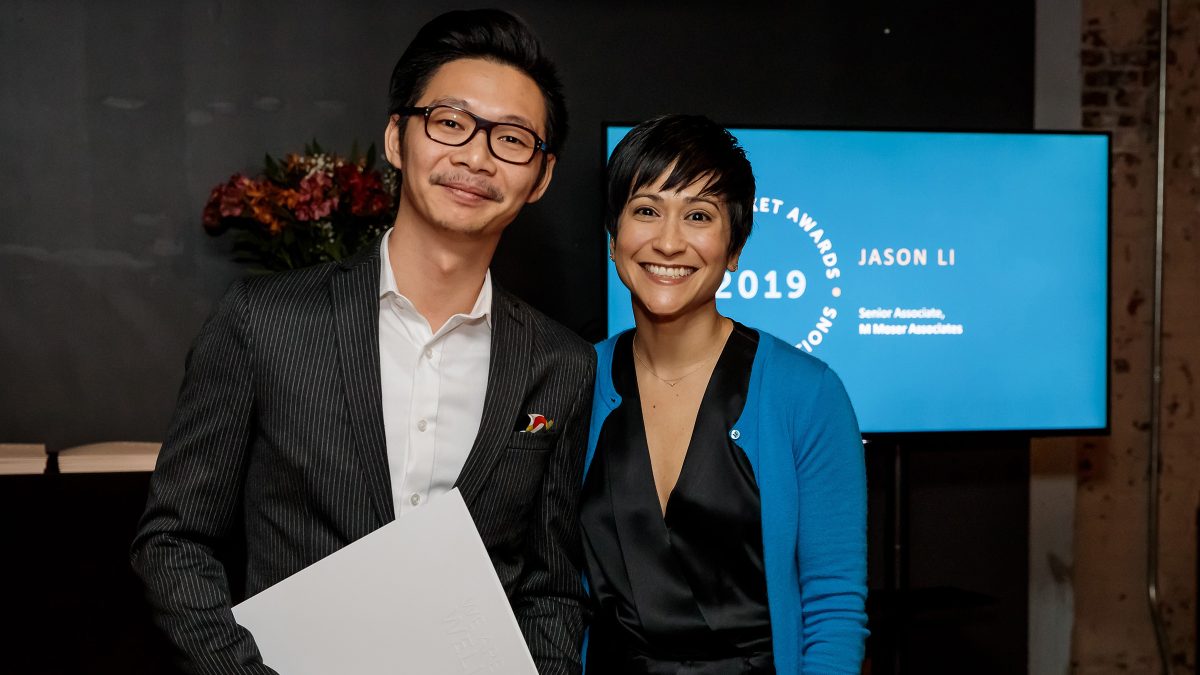 Jason Li receiving the IWBI 2019 award