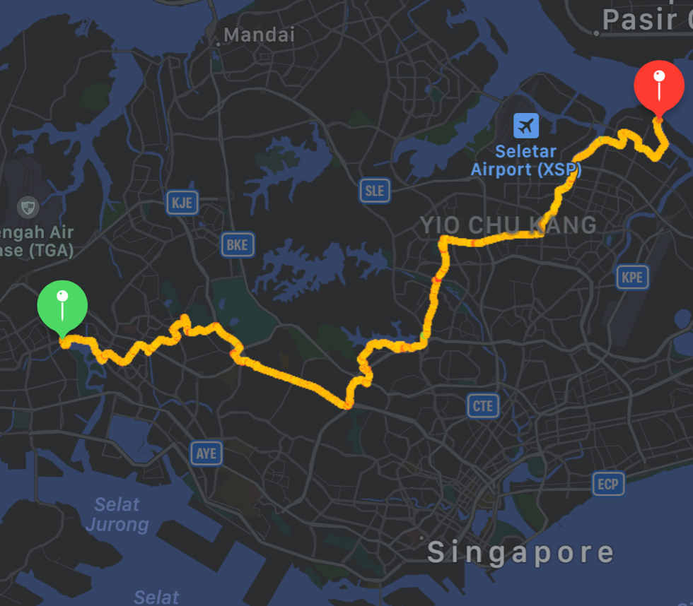 Singapore charity walk route for Australia bushfires