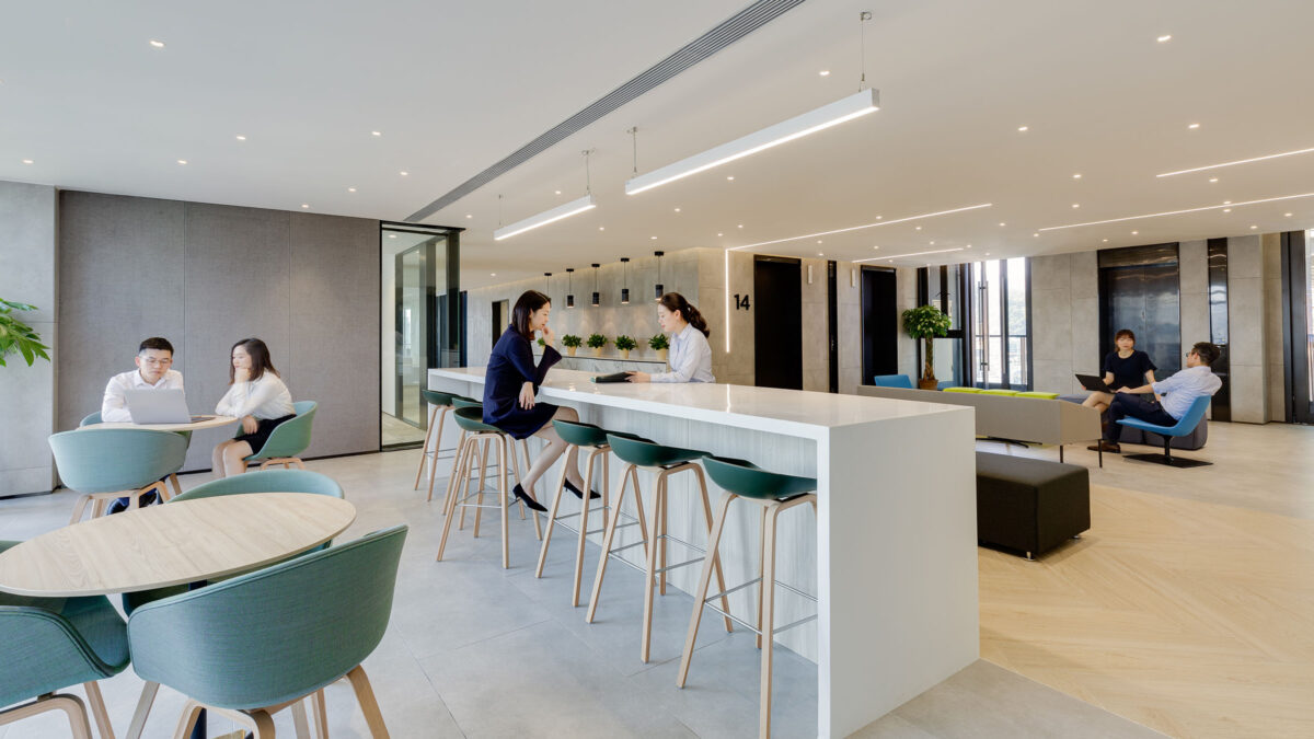 workplace lounge high tables