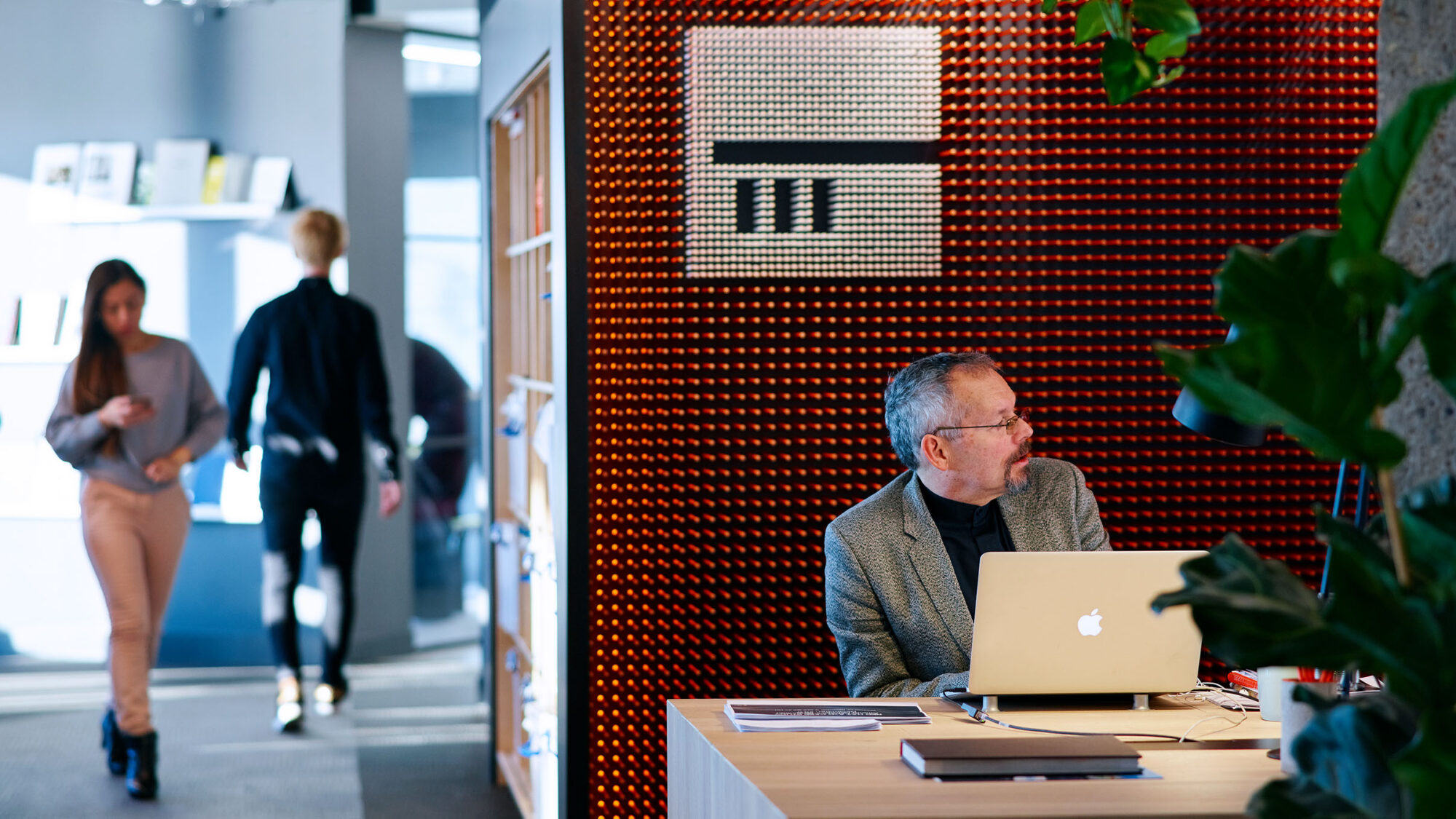 man working at desk