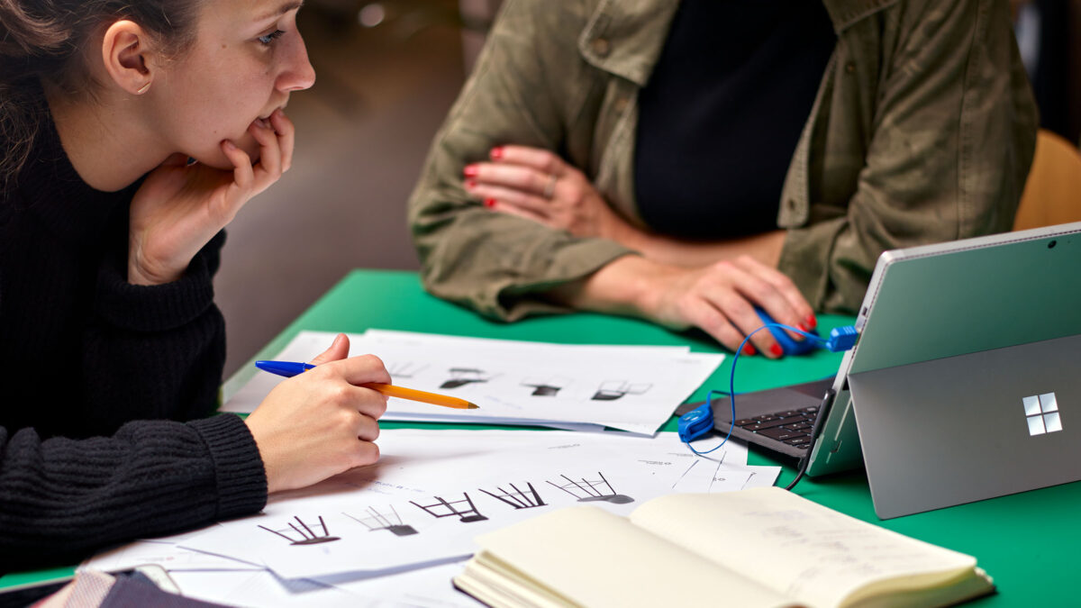 people working at desk