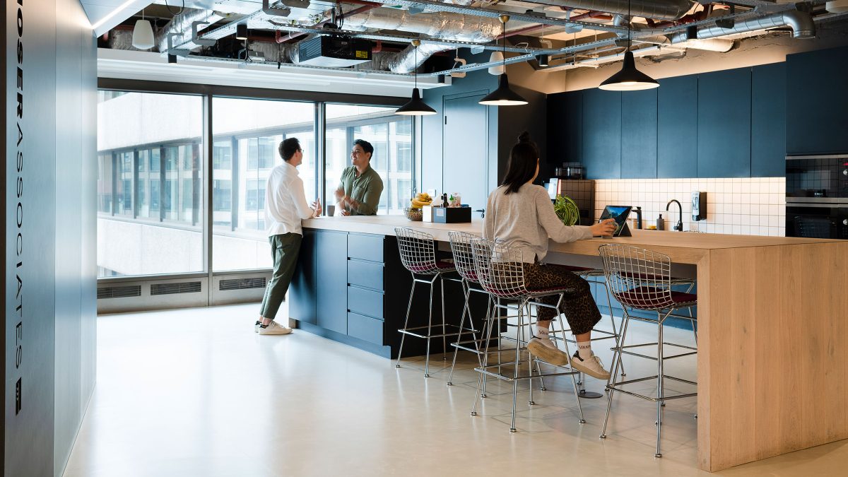 people collaborating in kitchen