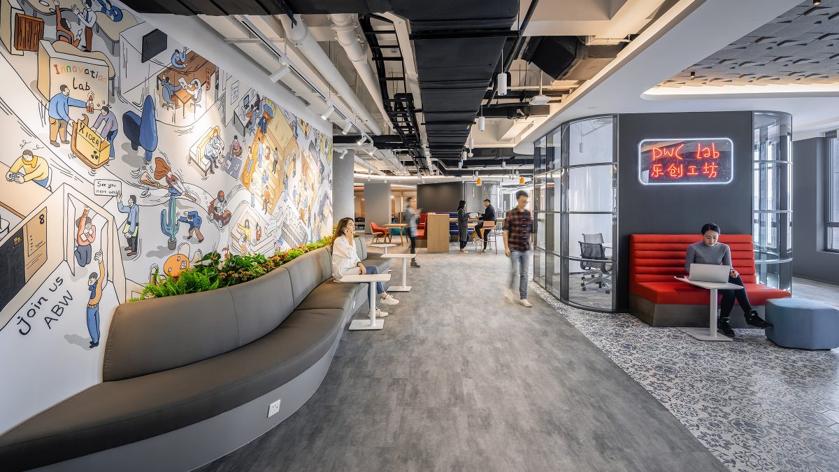 PWC-Beijing-lieu de travail-casual-seating-booths-collaboration