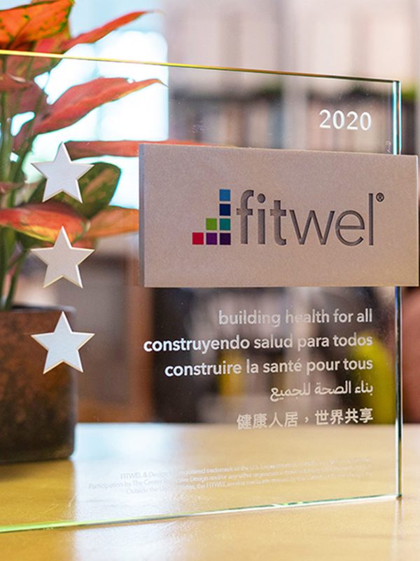 Fitwell glass trophy