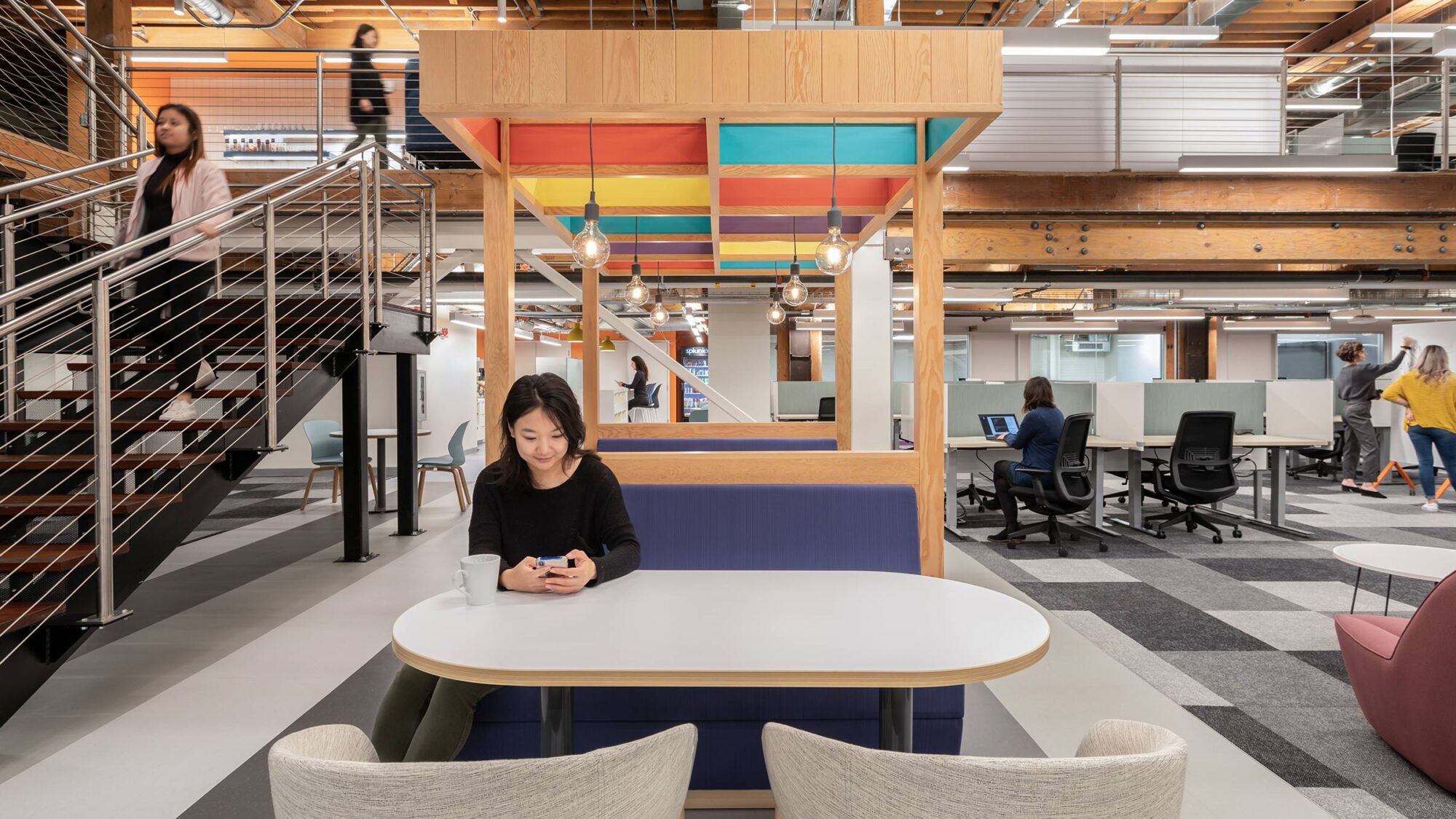 workplace open plan staircase