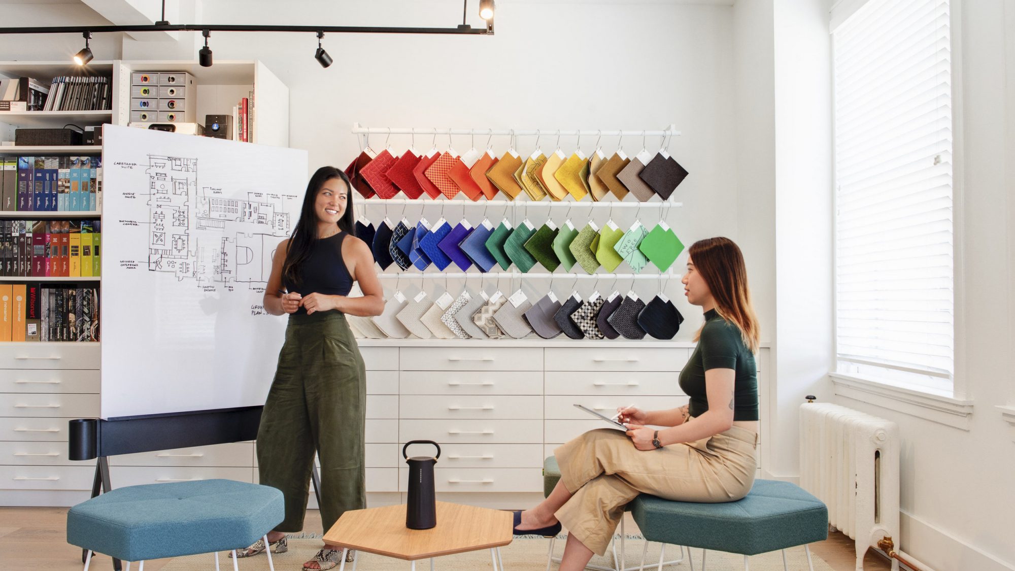 office collaboration colour palette in Toronto workplace design