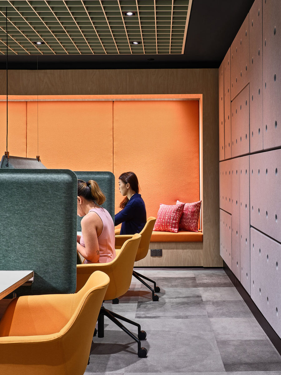 Women working at desks