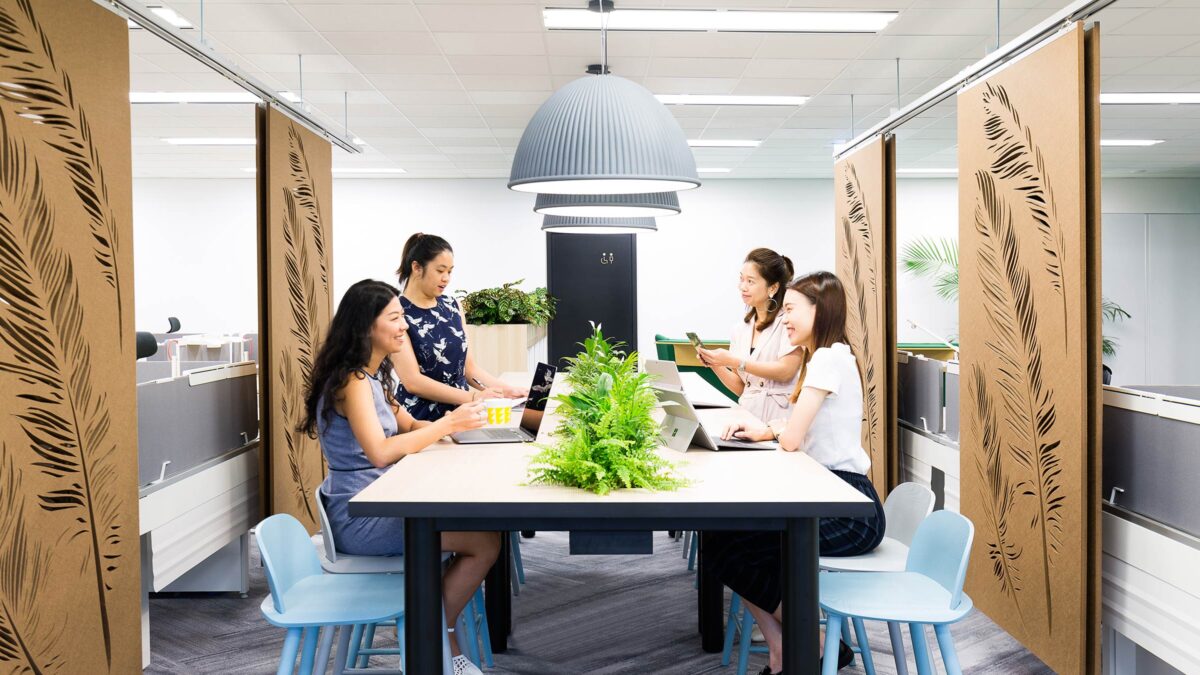 flexible meeting room walls in office