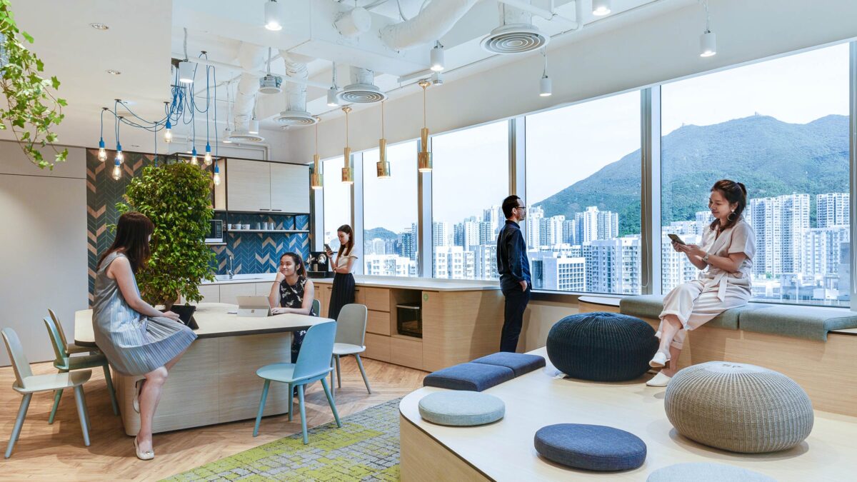 teapoint with views in workplace