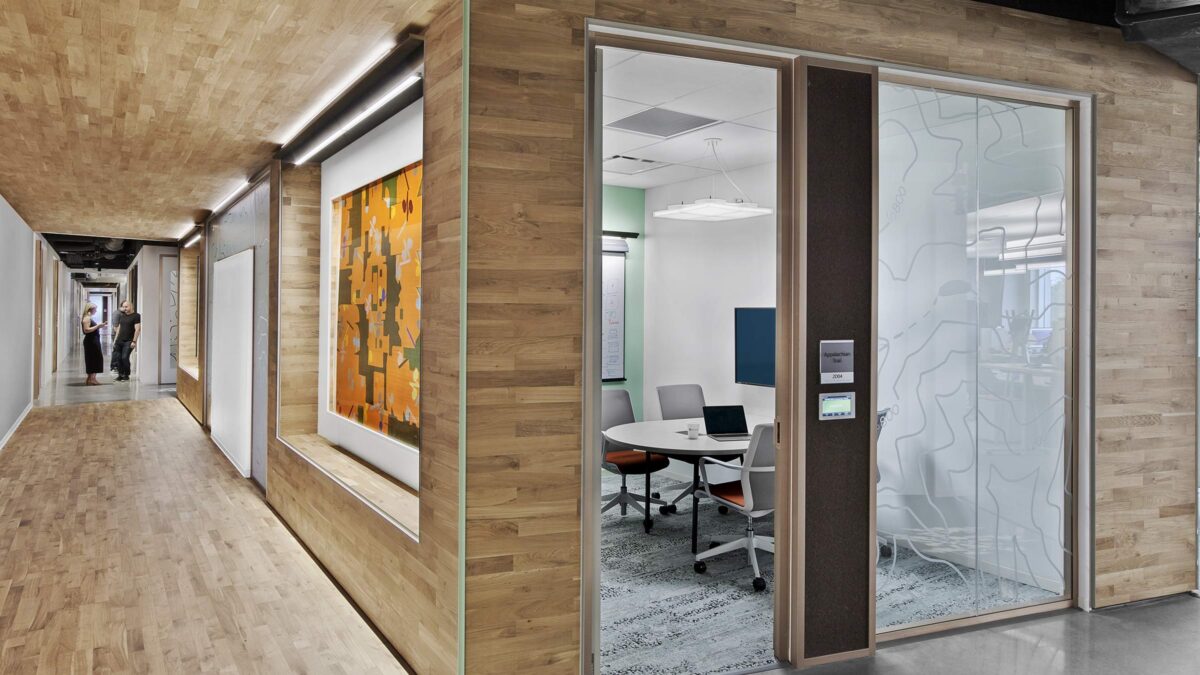 workplace meeting room corridor
