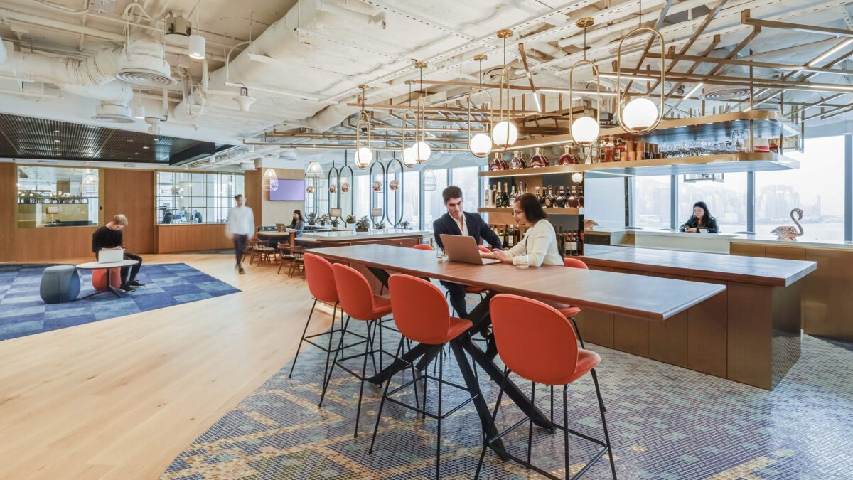 people working on laptop, Toronto workplace design