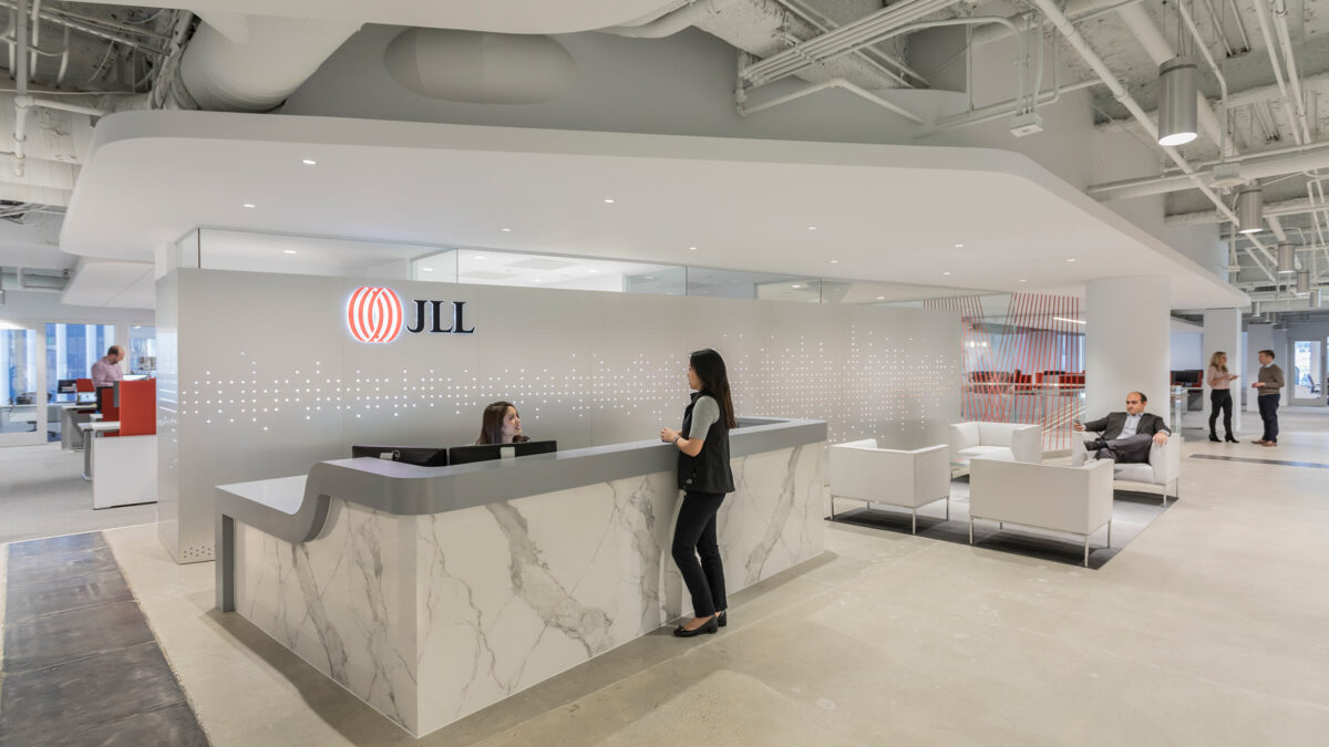 jll workplace reception desk