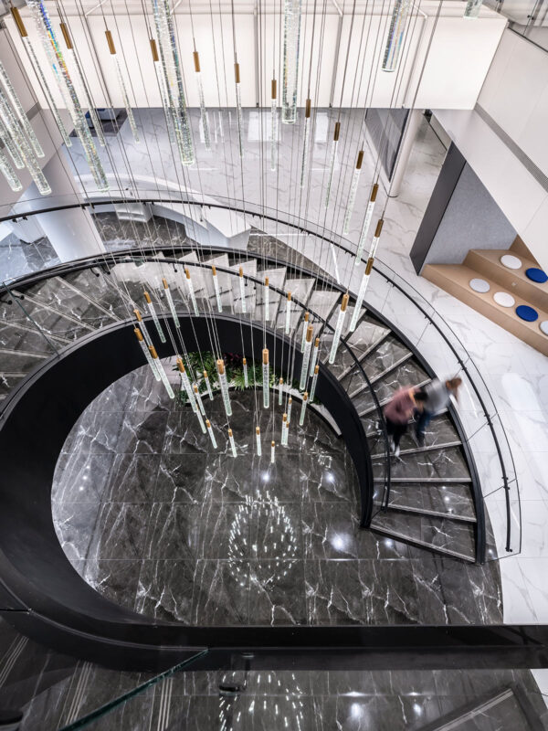 detail photo of marble staircase