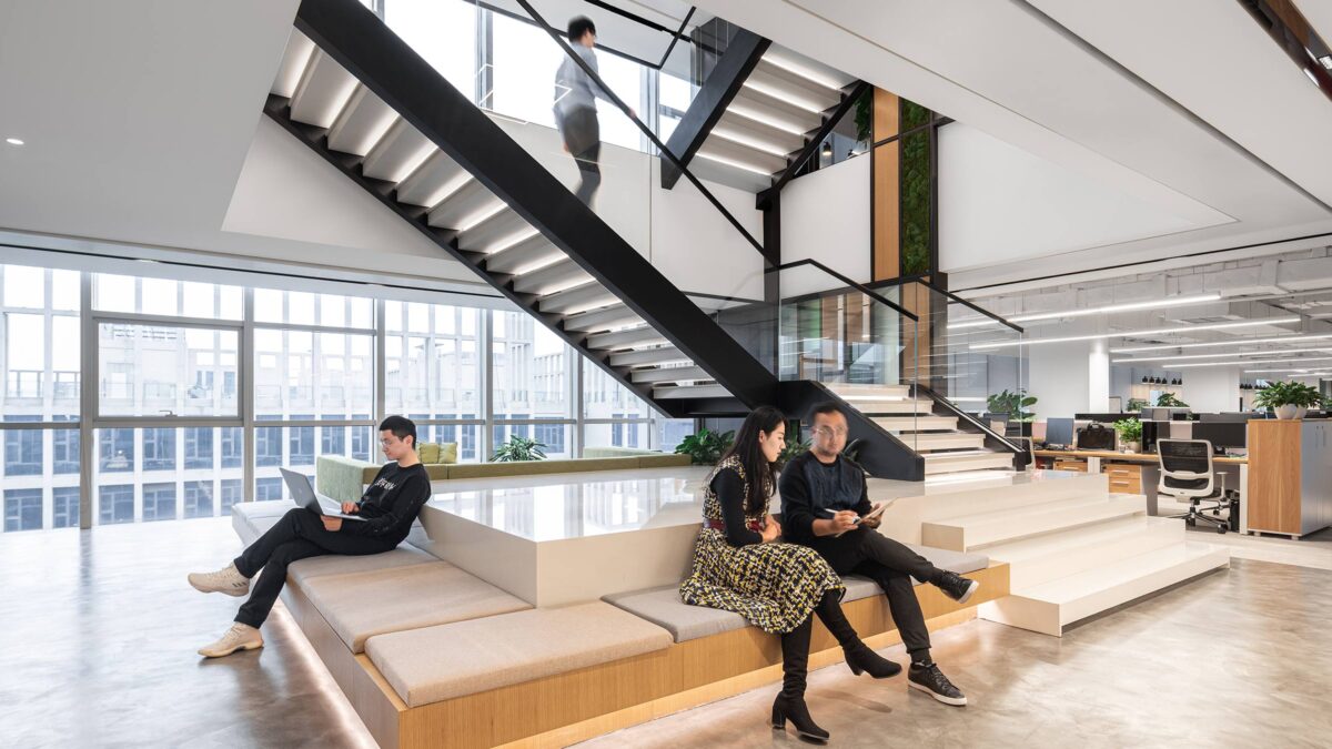 internal staircase connecting office floors