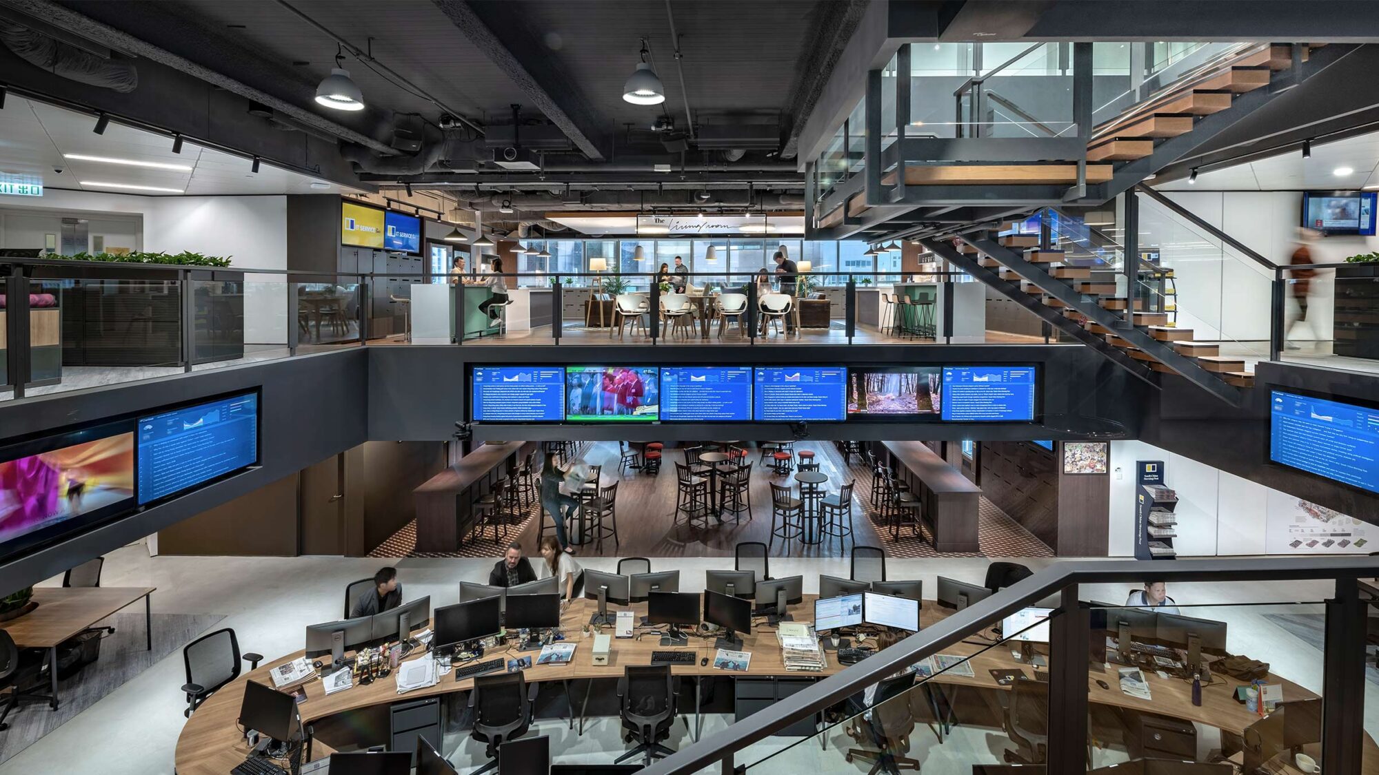 newsroom newsdesk staircase