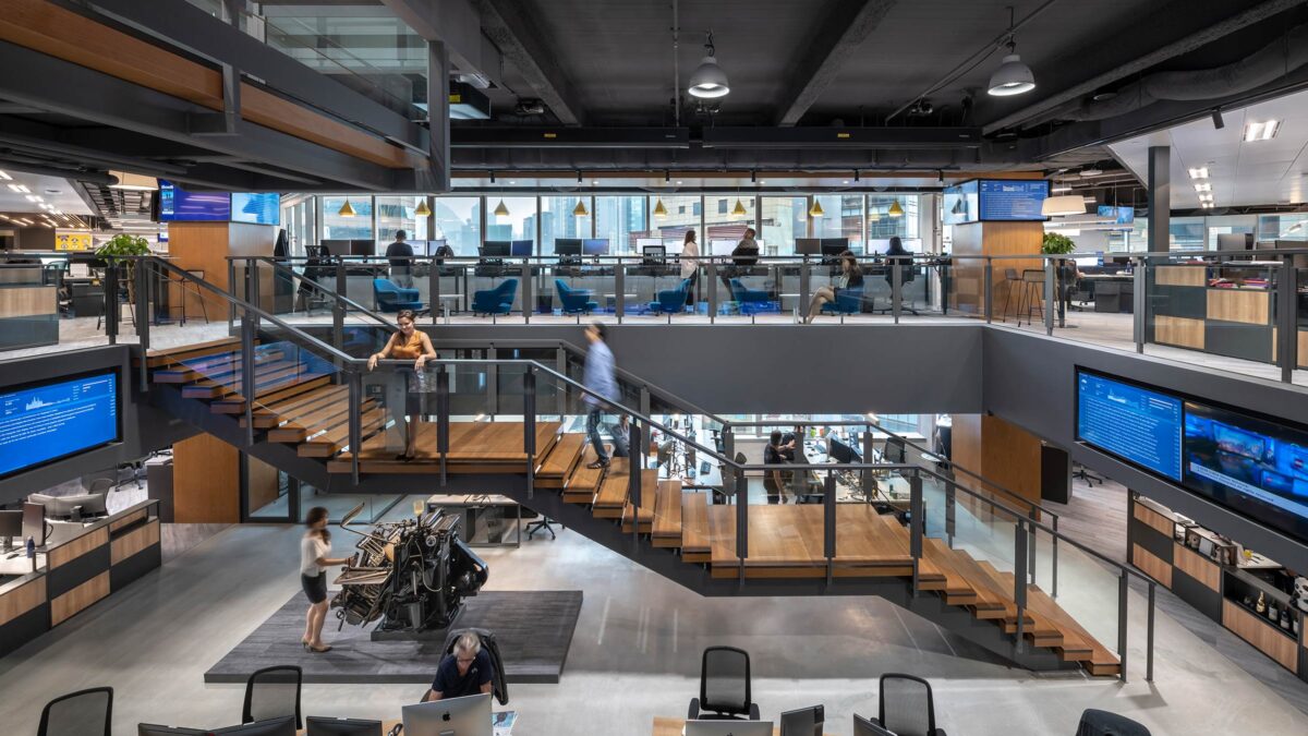 newsroom staircase