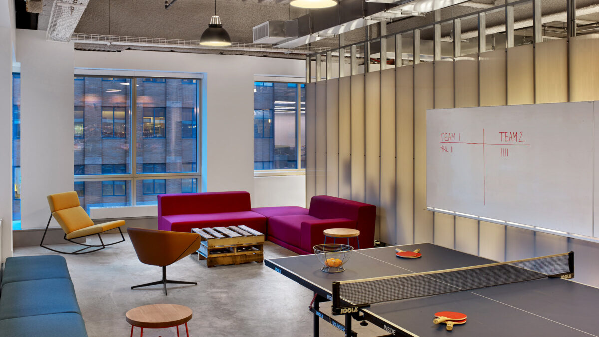 games and ping pong space in office