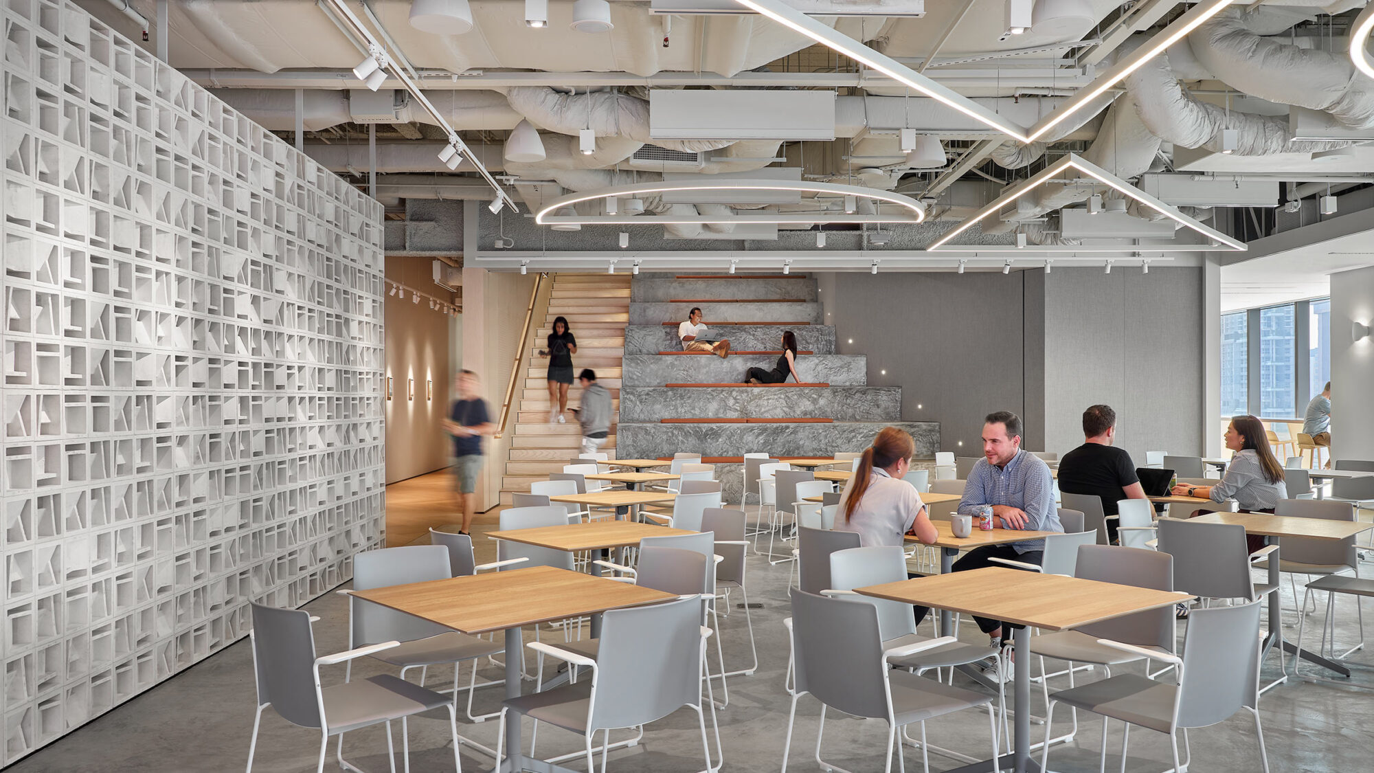 cafe seating near staircase