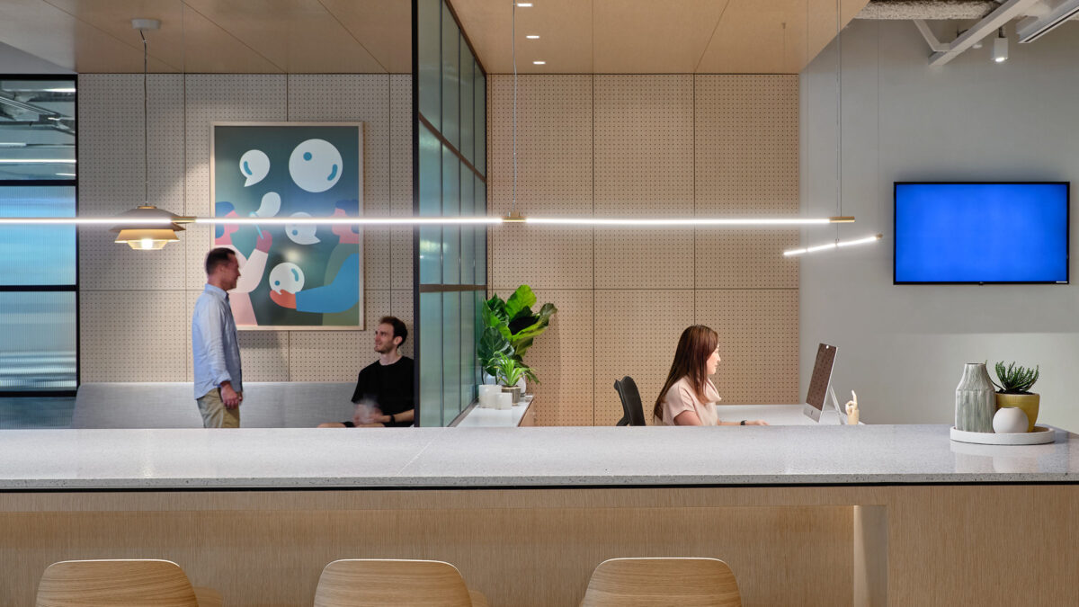 waiting space and reception area