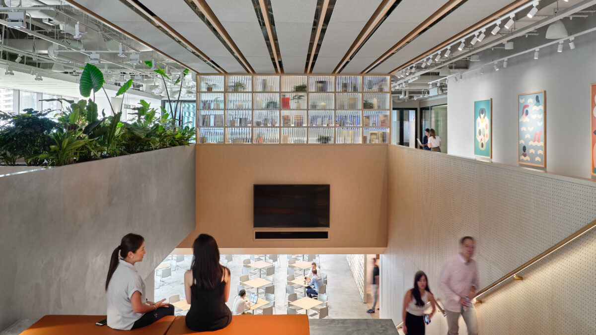 people sitting on staircase