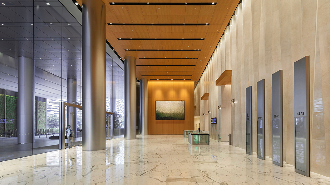 lobby, lift and view of entrance