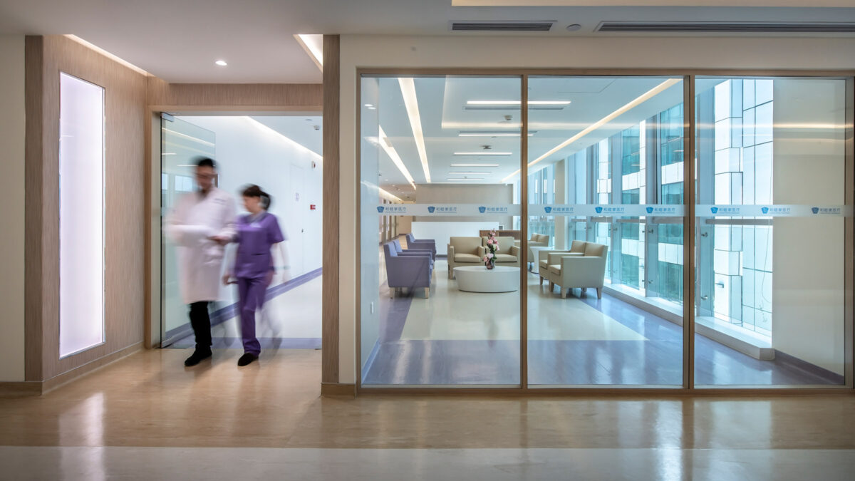 hospital corridor and lounges