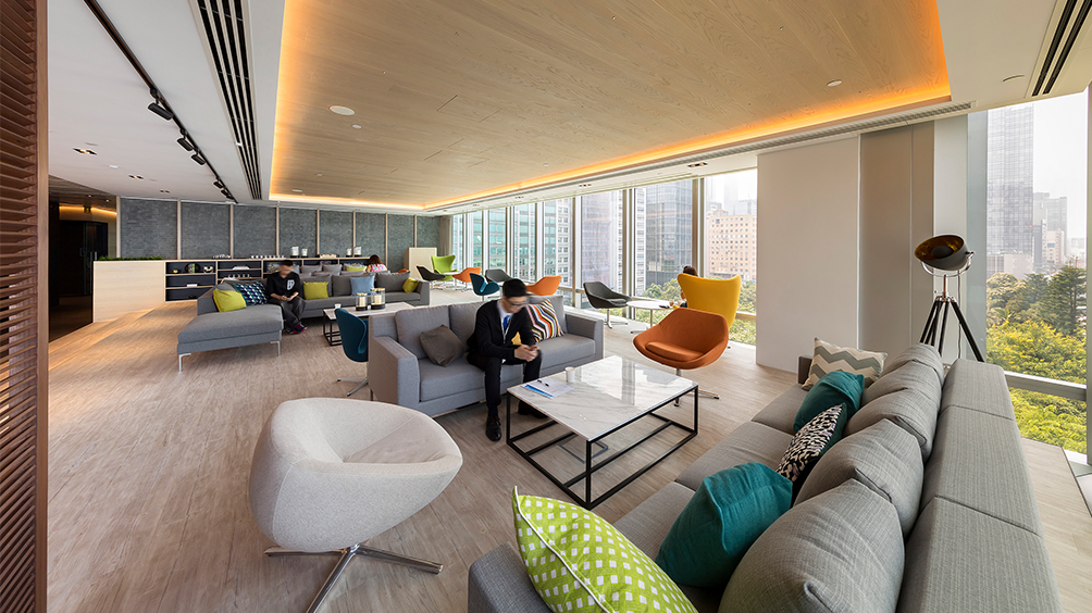 men in lounge