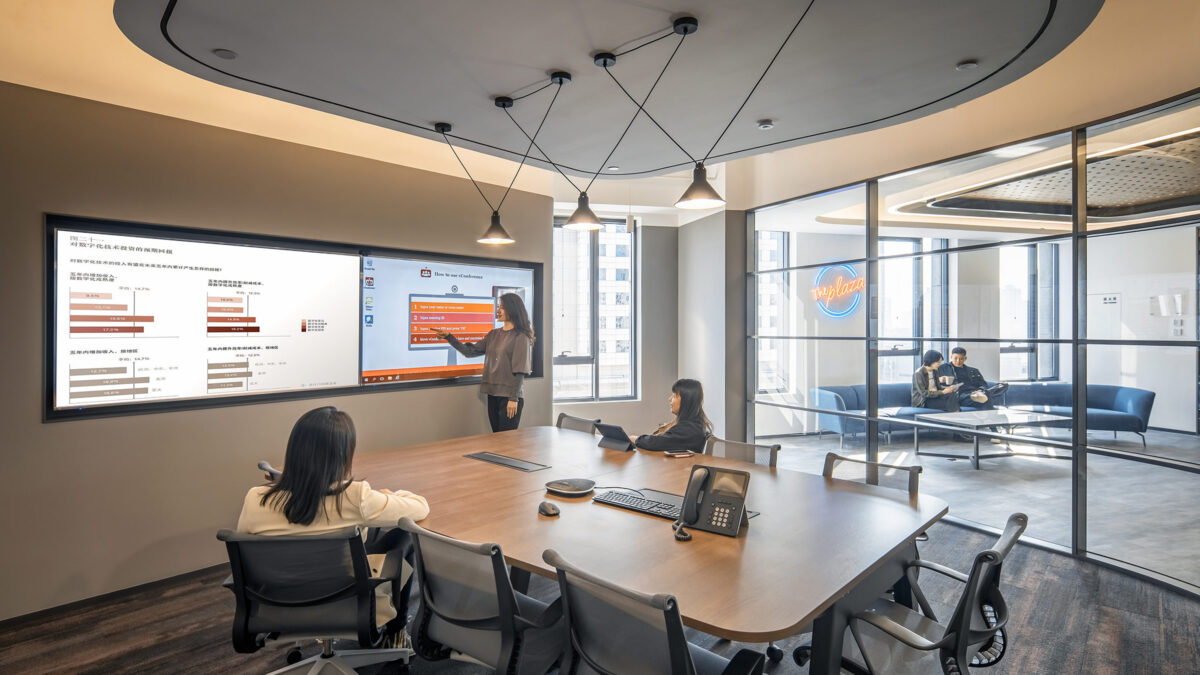 people collaborating in meeting room