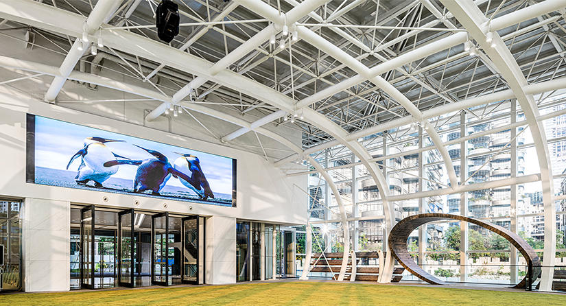 foyer with screen above doors