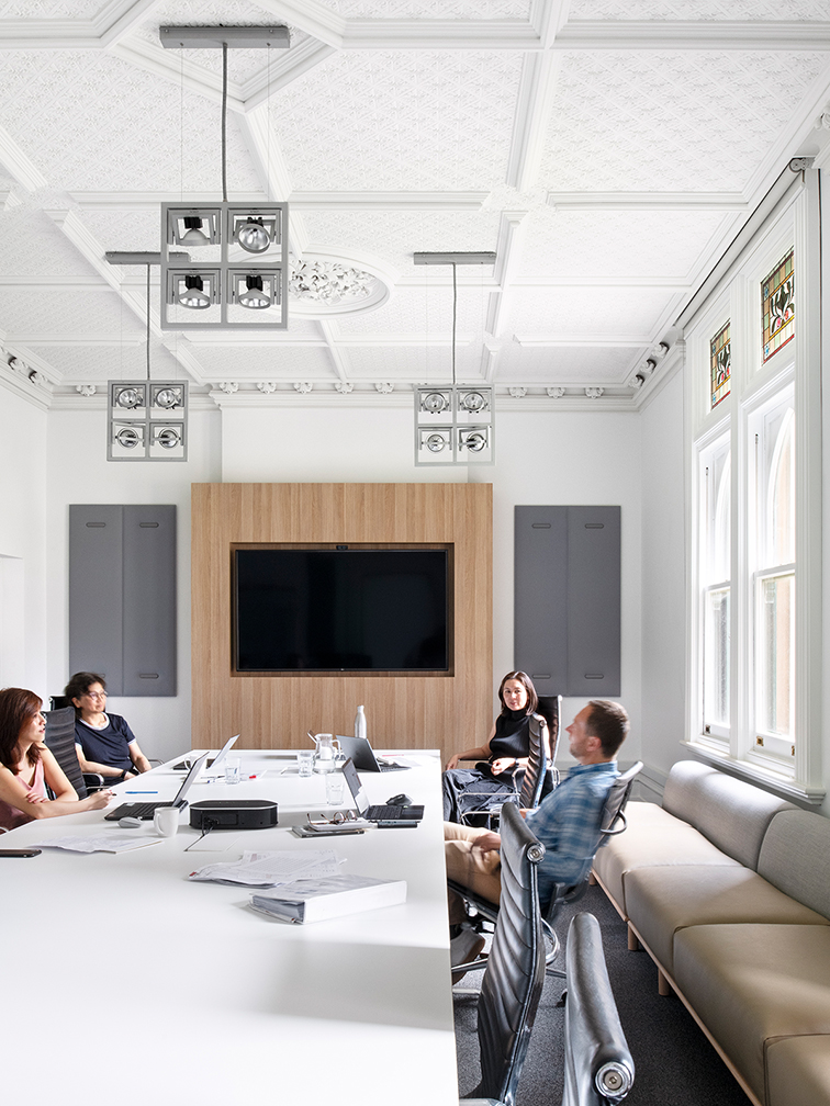 people collaborating in boardroom