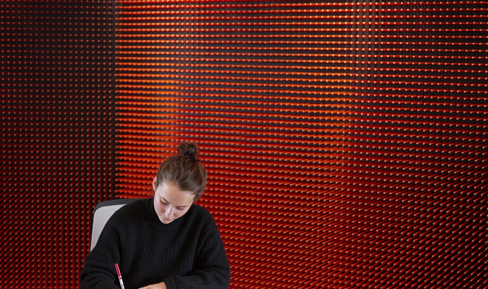 woman working at desk