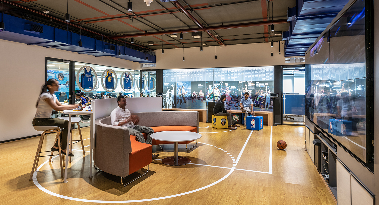 people in casual seating area and people collaborating