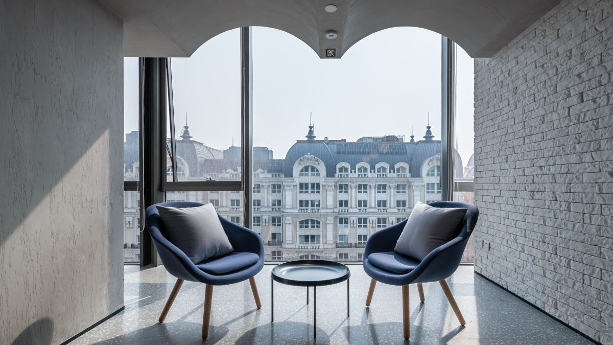 Corner of a modern design office in Beijing