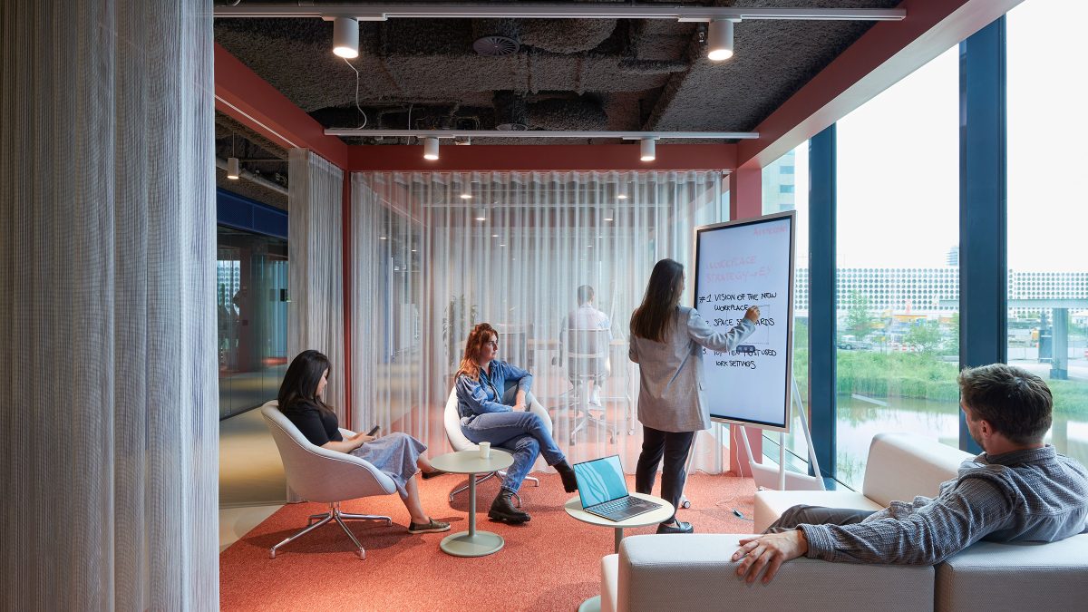 View of office design in Amsterdam for EY