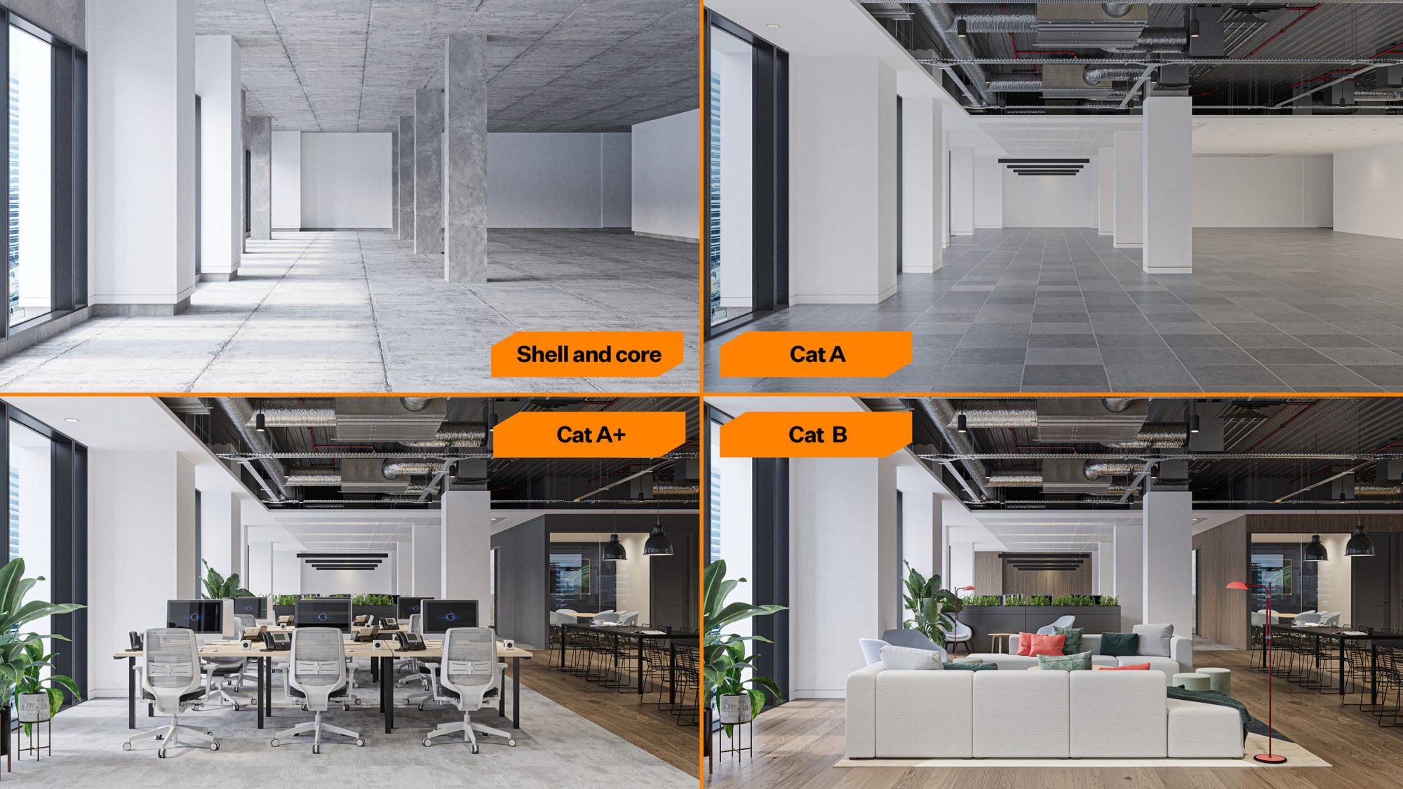 four types of office fit out