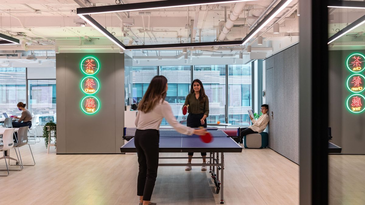 Relax area ping pong office