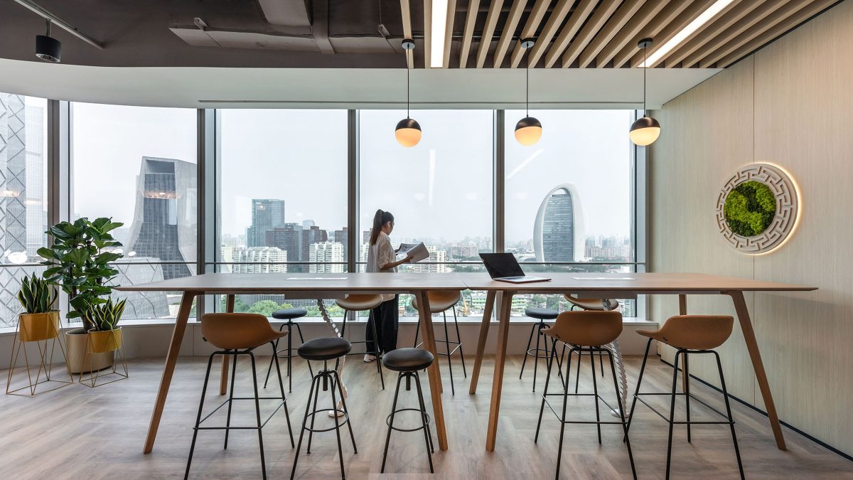 Beijing skyline workplace interiors