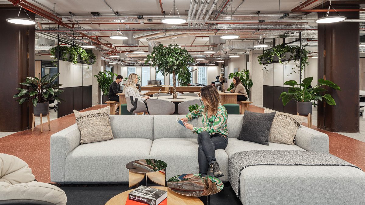 view of lounge of knotel london office design