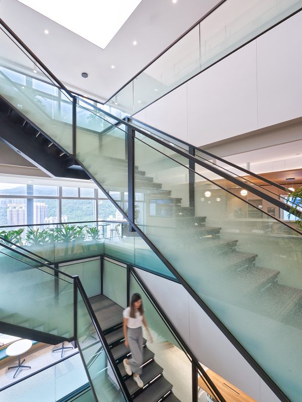 Multifloor staircase office design