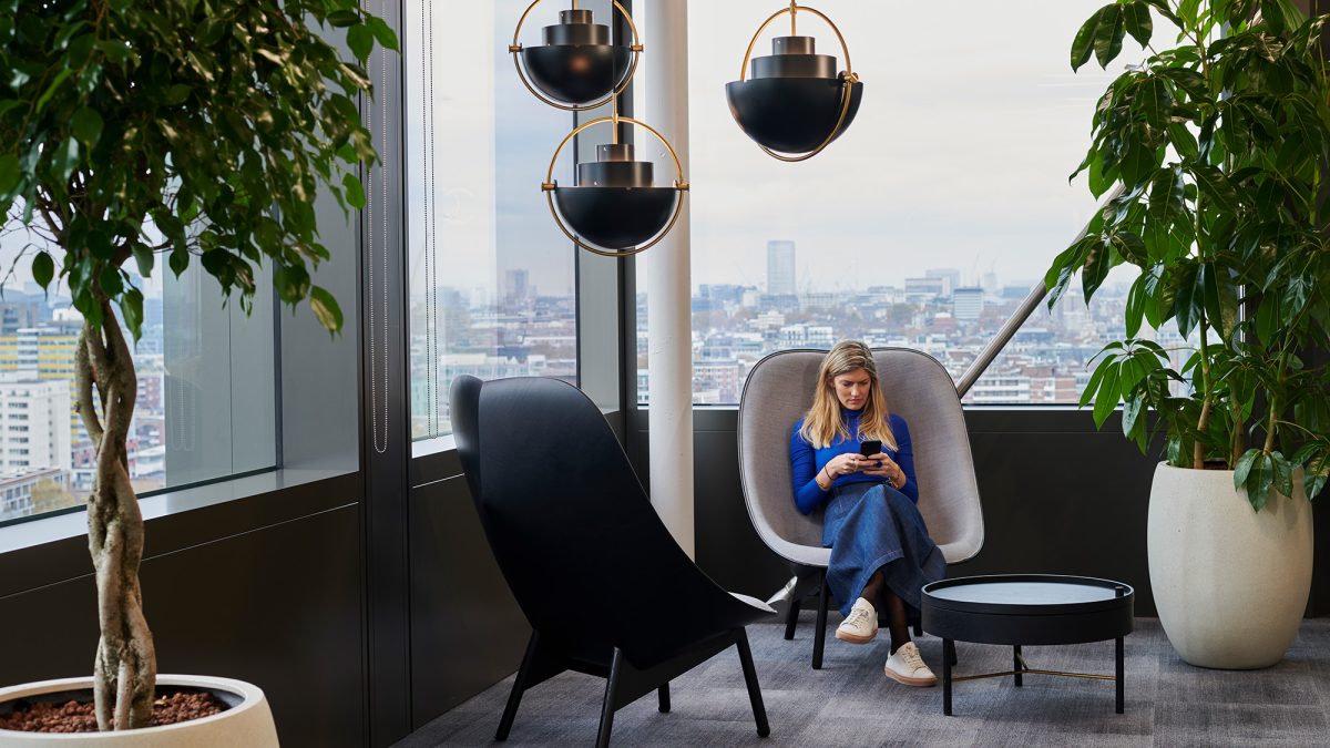 corner space reading nook