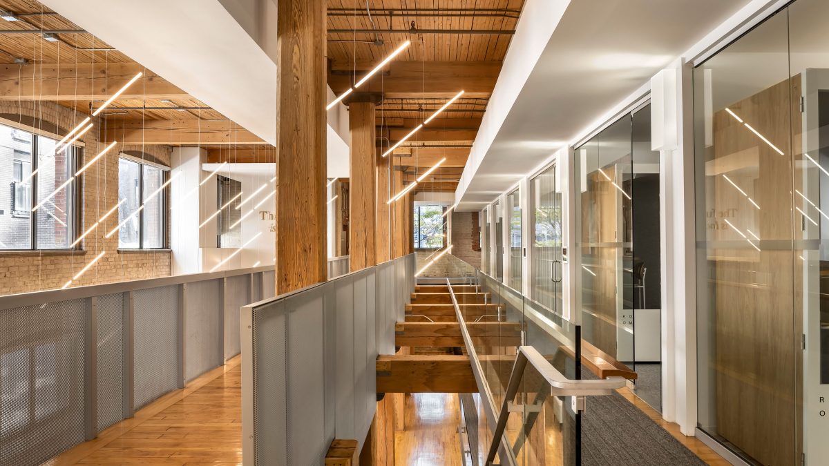 Design firm M Moser designed and built Faire’s new Toronto office, incorporating new millwork and unique lighting design.