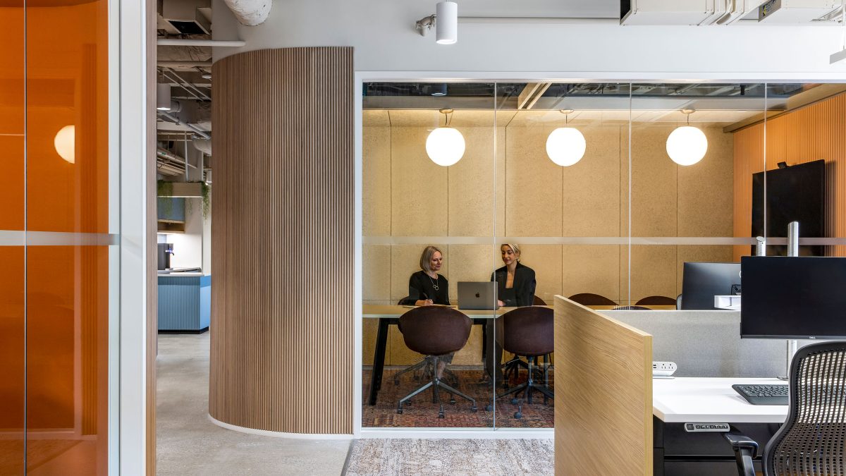 Modern office design in Vancouver featuring diverse work settings and high-end office design.