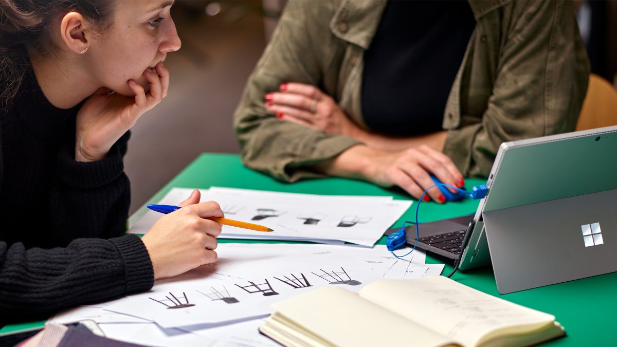 people working at desk