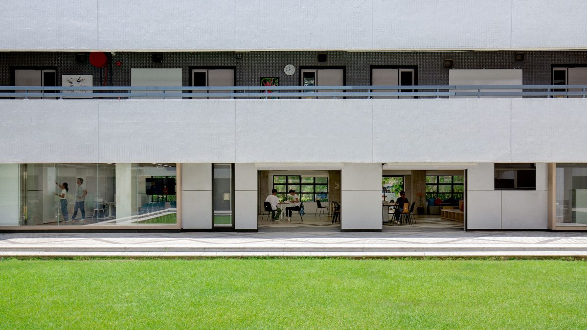 learning center with the walls open