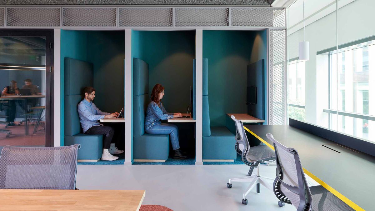 Workplace strategy and design focus booths
