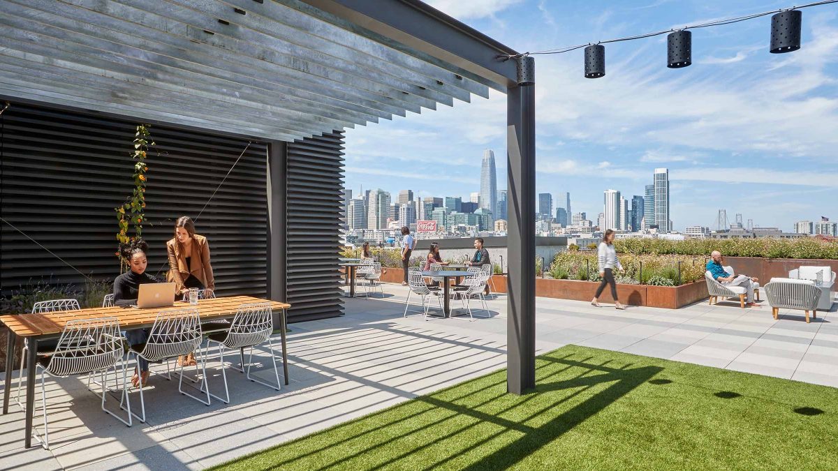 Sustainable building design - outdoor terrace