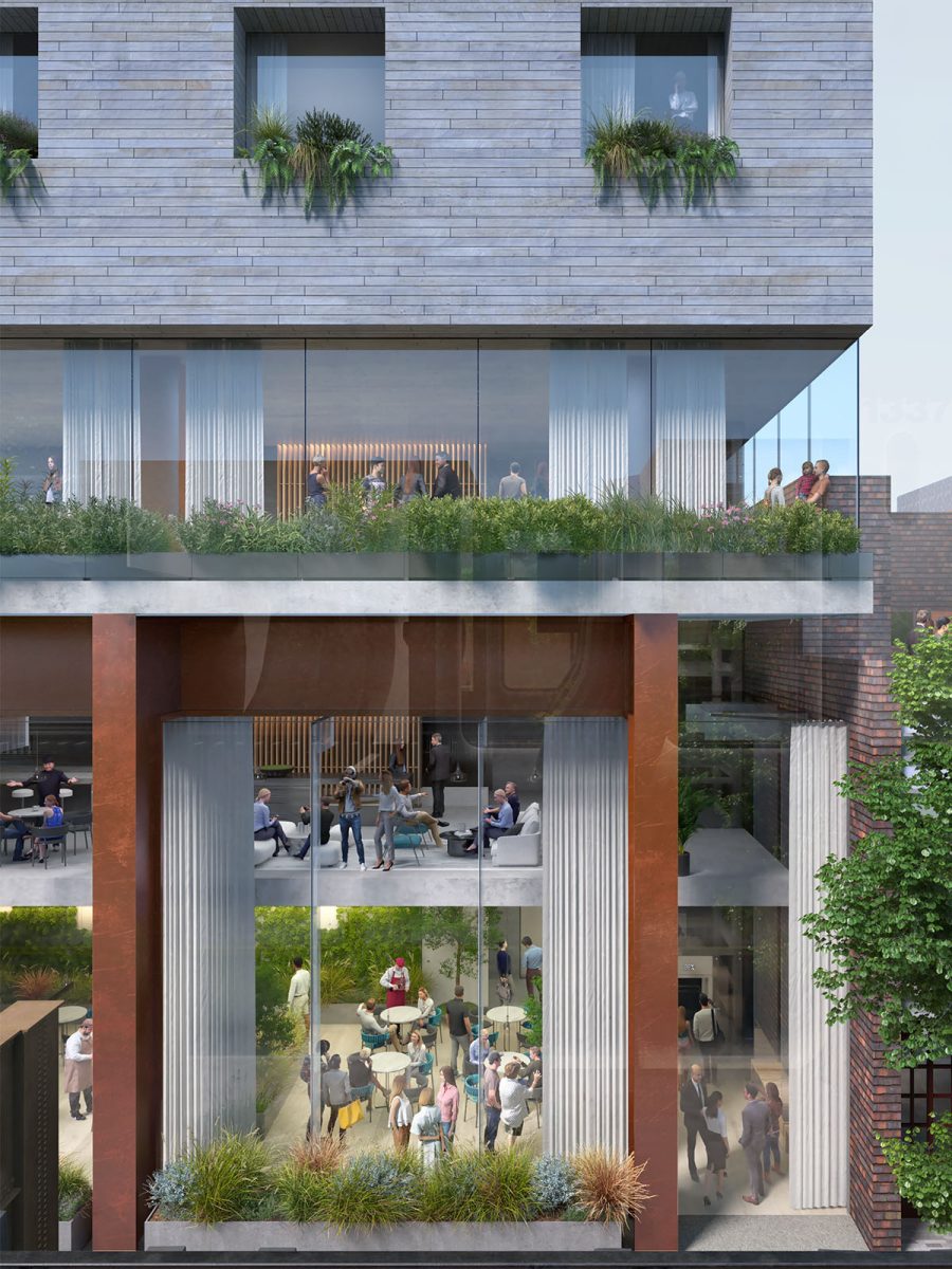 Brand messaging and social impact through architecture.